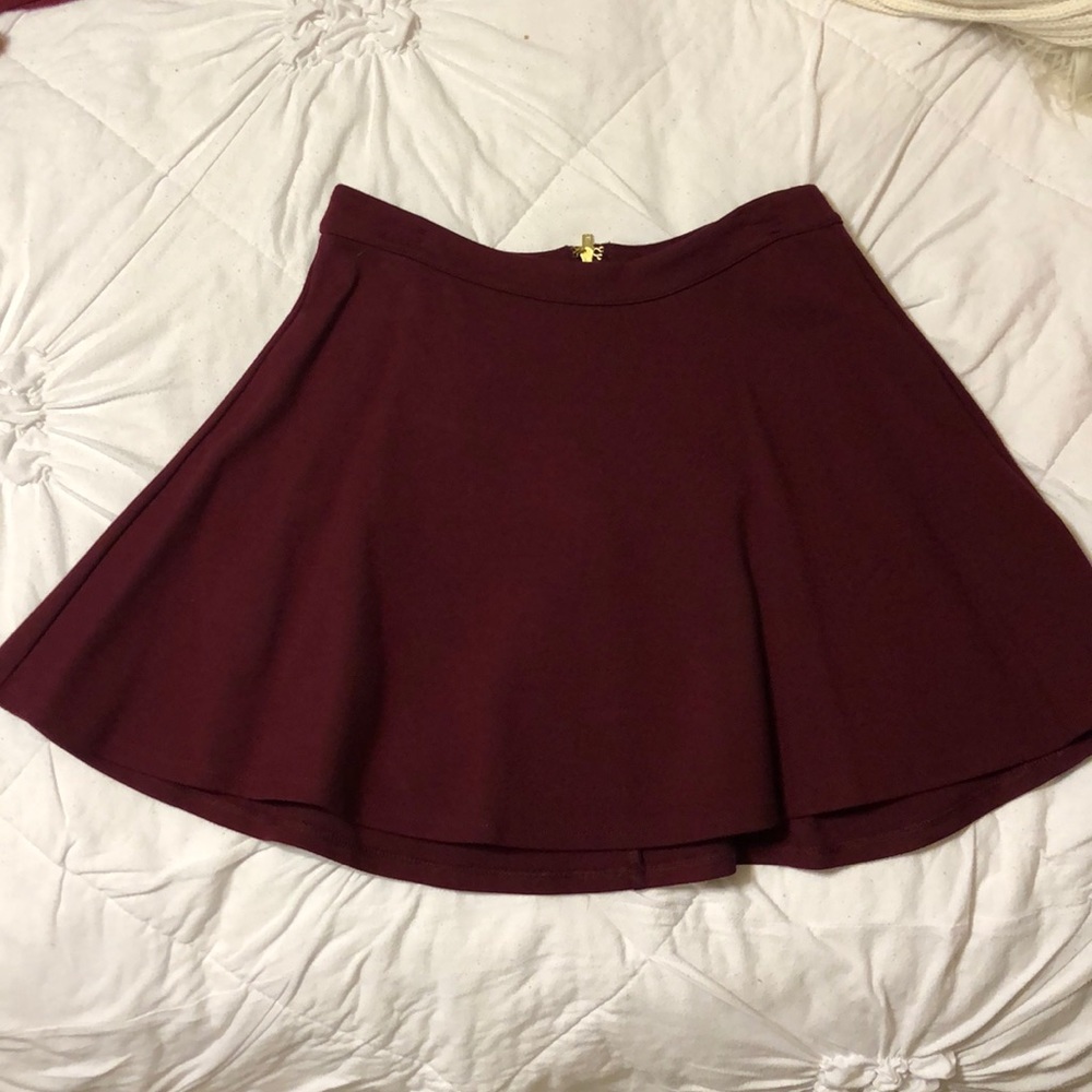 Maroon skater skirt